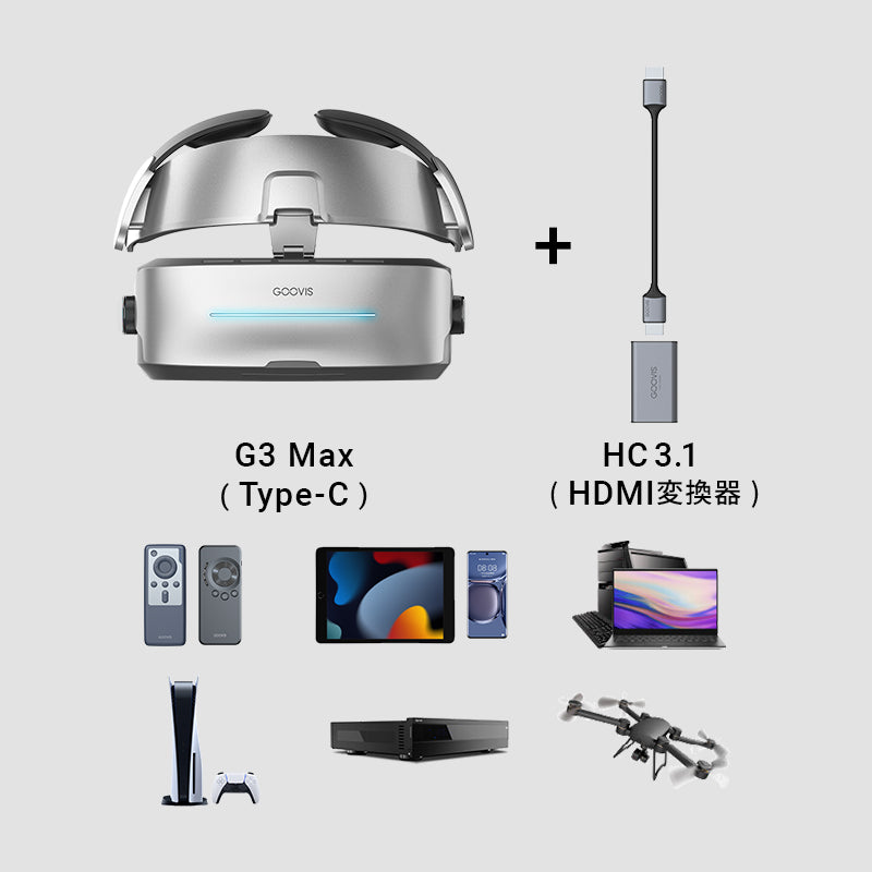 GOOVIS G3 Max プレミアムセット+追加オプション 楽天市場】GOOVIS G3 Max プレミアムセット(G3本体＋D4＋専用